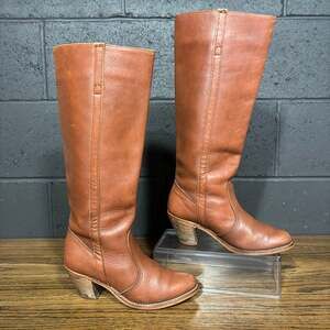 Vintage Dexter Brown Leather Knee High Campus Boots USA Made Women’s 6.5